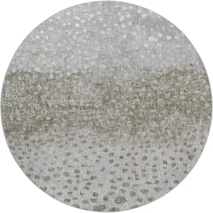 Luxury Washable Boca Taupe 8\' x 8\' Round Rug