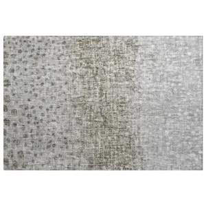 Luxury Washable Boca Taupe 1\'8\" x 2\'6\" Rug