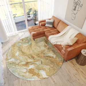 Luxury Washable Boca Copper 8\' x 8\' Round Rug