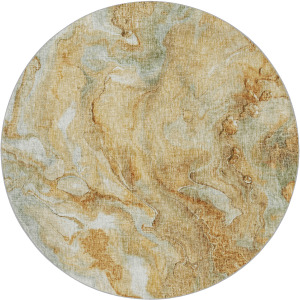 Luxury Washable Boca Copper 8' x 8' Round Rug