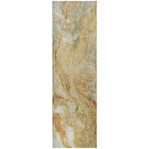 Luxury Washable Boca Copper 2\'3\" x 7\'6\" Runner Rug