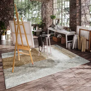 Luxury Washable Boca Brown 2\'6\" x 3\'10\" Rug