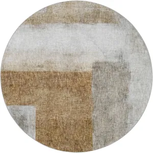 Luxury Washable Boca Brown 8\' x 8\' Round Rug