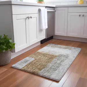 Luxury Washable Boca Brown 1\'8\" x 2\'6\" Rug