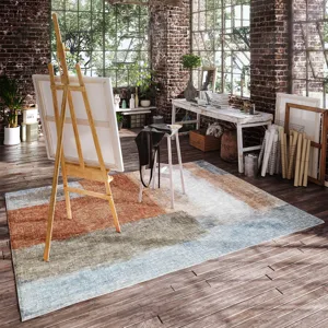 Luxury Washable Boca Salmon 5\' x 7\'6\" Rug