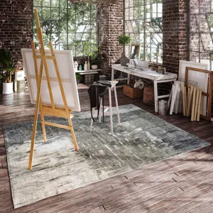 Luxury Washable Boca Gray 3\' x 5\' Rug