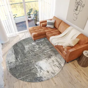 Luxury Washable Boca Gray 8\' x 8\' Round Rug