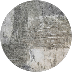 Luxury Washable Boca Gray 8' x 8' Round Rug