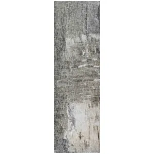 Luxury Washable Boca Gray 2\'3\" x 7\'6\" Runner Rug