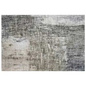 Luxury Washable Boca Gray 1\'8\" x 2\'6\" Rug