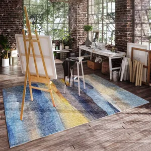 Luxury Washable Boca Blue 8\' x 10\' Rug