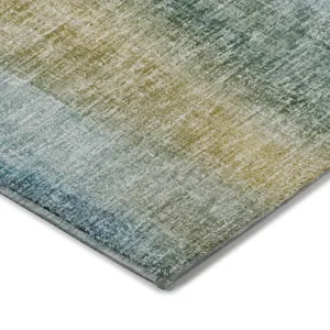 Luxury Washable Boca Khaki 1\'8\" x 2\'6\" Rug