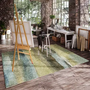 Luxury Washable Boca Khaki 5\' x 7\'6\" Rug