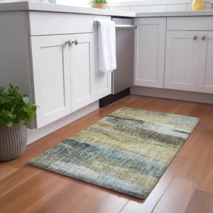 Luxury Washable Boca Khaki 1\'8\" x 2\'6\" Rug