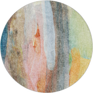 Luxury Washable Boca Salmon 8' x 8' Round Rug