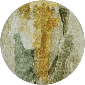 Luxury Washable Boca Aloe 8' x 8' Round Rug