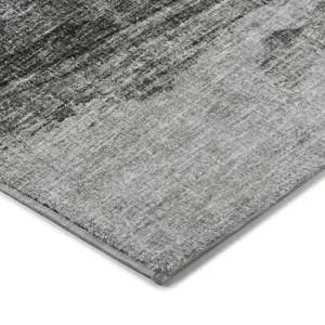 Luxury Washable Boca Pewter 3\' x 5\' Rug