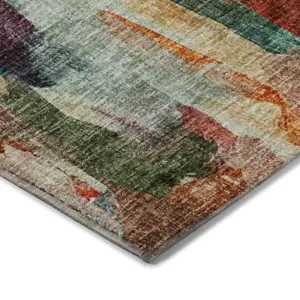 Luxury Washable Boca Paprika 2\'3\" x 7\'6\" Runner Rug