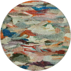 Luxury Washable Boca Paprika 8' x 8' Round Rug