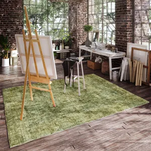 Luxury Washable Boca Aloe 2\'6\" x 3\'10\" Rug