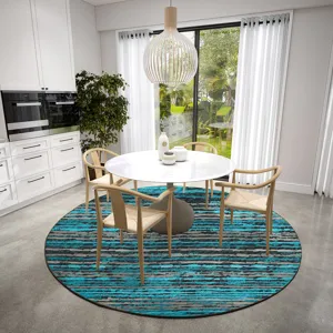 Brisbane Teal 8\' x 8\' Round Rug