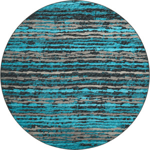 Brisbane Teal 8' x 8' Round Rug