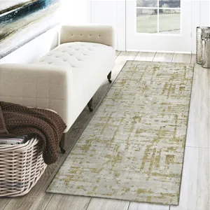 Brisbane Khaki 2\'3\" x 7\'6\" Runner Rug