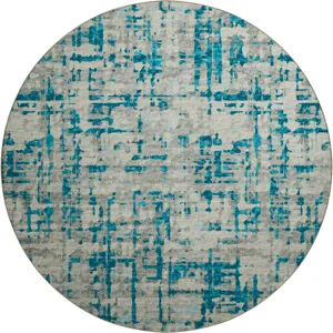 Brisbane Teal 8\' x 8\' Round Rug