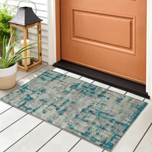 Brisbane Teal 1\'8\" x 2\'6\" Rug