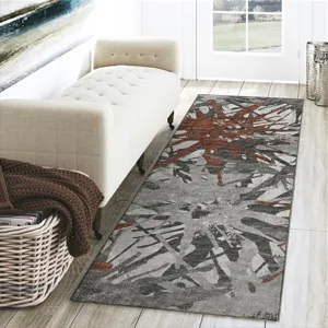 Brisbane Scarlet 2\'3\" x 7\'6\" Runner Rug