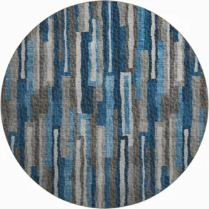 Brisbane Navy 8\' x 8\' Round Rug