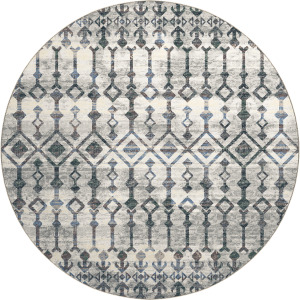 Brisbane Silver 8' x 8' Round Rug