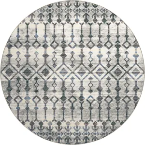 Brisbane Silver 8\' x 8\' Round Rug