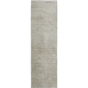 Luxury Washable Indoor/Outdoor Burano Linen 2\'3\" x 7\'6\" Runner Rug