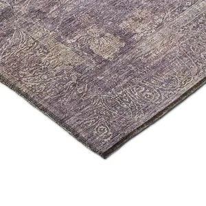 Luxury Washable Indoor/Outdoor Burano Plum 2\'6\" x 3\'10\" Rug