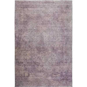 Luxury Washable Indoor/Outdoor Burano Plum 2\'6\" x 3\'10\" Rug