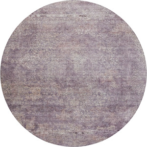 Luxury Washable Indoor/Outdoor Burano Plum 8' x 8' Round Rug