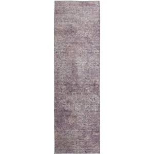 Luxury Washable Indoor/Outdoor Burano Plum 2\'3\" x 7\'6\" Runner Rug