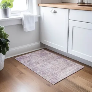 Luxury Washable Indoor/Outdoor Burano Plum 1\'8\" x 2\'6\" Rug