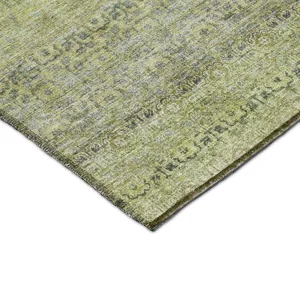 Luxury Washable Indoor/Outdoor Burano Aloe 2\'3\" x 7\'6\" Runner Rug
