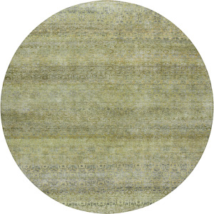 Luxury Washable Indoor/Outdoor Burano Aloe 8' x 8' Round Rug