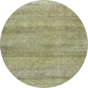 Luxury Washable Indoor/Outdoor Burano Aloe 8\' x 8\' Round Rug