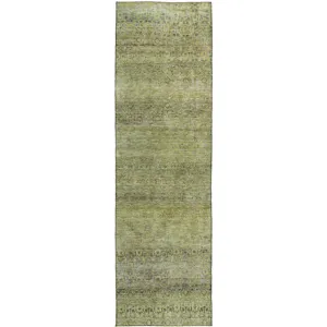 Luxury Washable Indoor/Outdoor Burano Aloe 2\'3\" x 7\'6\" Runner Rug