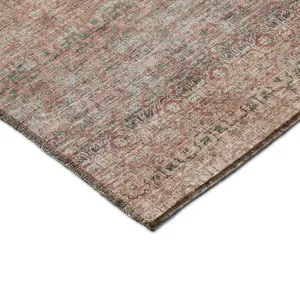 Luxury Washable Indoor/Outdoor Burano Coral 5\' x 7\'6\" Rug