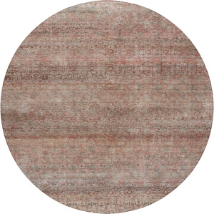 Luxury Washable Indoor/Outdoor Burano Coral 8' x 8' Round Rug