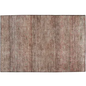 Luxury Washable Indoor/Outdoor Burano Coral 1\'8\" x 2\'6\" Rug