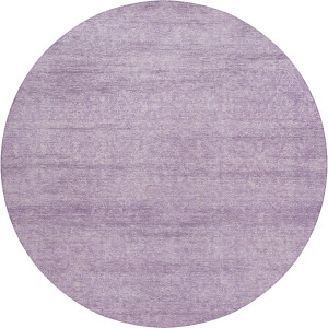 Luxury Washable Indoor/Outdoor Burano Lavender 8' x 8' Round Rug