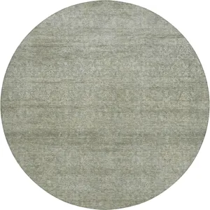Luxury Washable Indoor/Outdoor Burano Sage 8\' x 8\' Round Rug