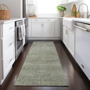 Luxury Washable Indoor/Outdoor Burano Sage 2\'3\" x 7\'6\" Runner Rug
