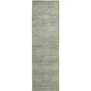 Luxury Washable Indoor/Outdoor Burano Sage 2\'3\" x 7\'6\" Runner Rug